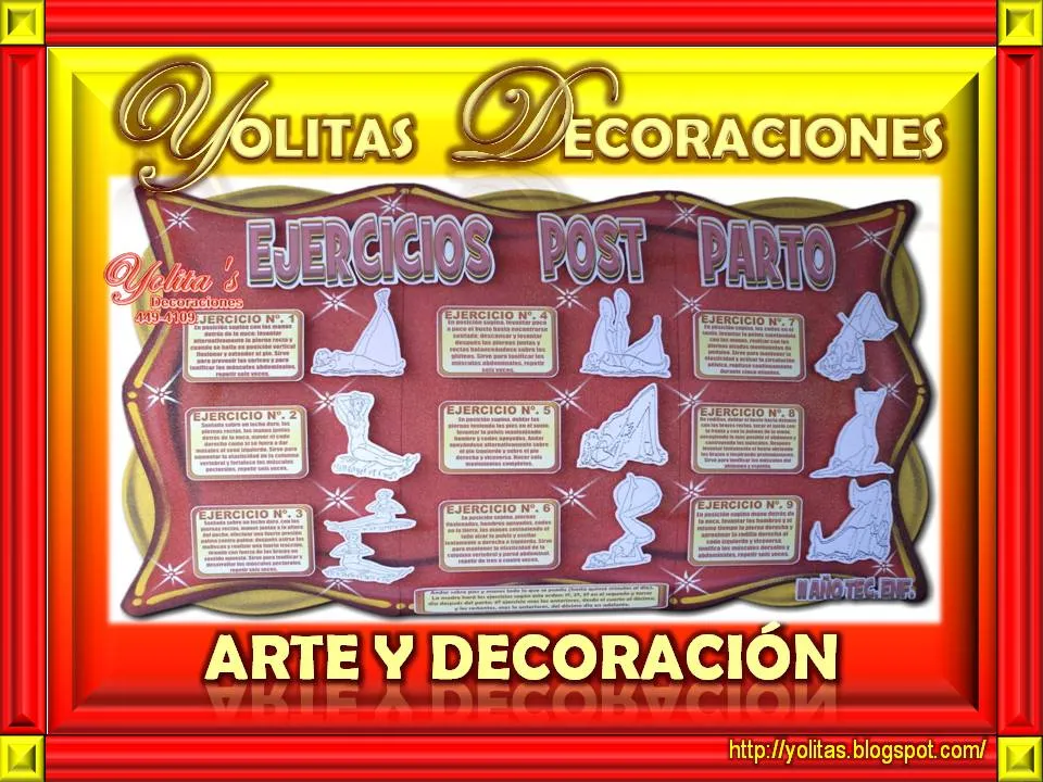 Yolitas Decoraciones: Ejercicios PostParto Periodico Mural Yolitas Decoraciones: Ejercicios PostParto Periodico Mural