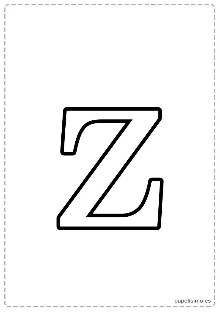 Z-Abecedario-letras-grandes-imprimir-minusculas | Letras grandes para imprimir, Moldes de letras cursiva, Letras mayusculas para imprimir