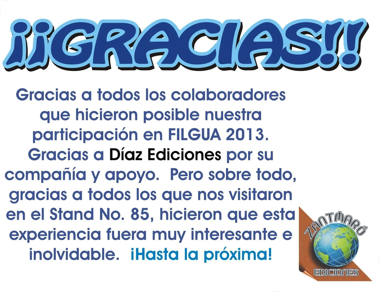 Zantmaró en FILGUA 2013 | Zantmaró Ediciones