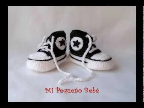 Zapatillas tejidas a crochet - YouTube