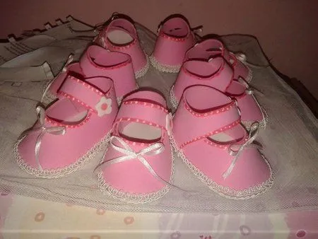 Zapatitos para baby shawer niña hecho por mi - ♕Bebés de Mayo ...