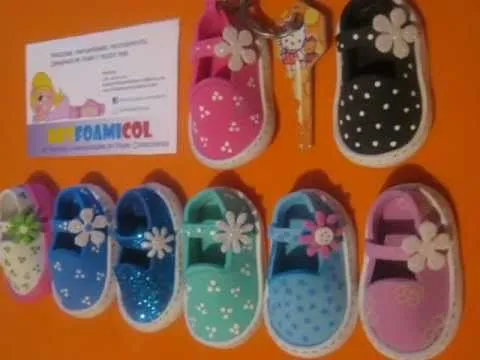 Como Hacer Estos Zapatitos Baby Shower En Foamy Goma Eva ...