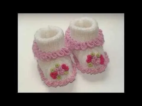 Zapatitos para bebe recién nacido en crochet - YouTube