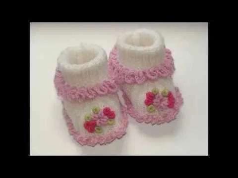 Zapatitos para bebe recién nacido en crochet - YouTube Zapatitos para bebe recién nacido en crochet - YouTube
