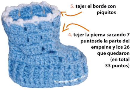 Zapatitos para bebé - Tejiendo Perú