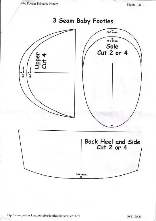 Como hacer patrones para zapatitos de bebé - Imagui