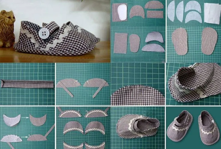 Zapatitos de bebé con tela. | Zapatitos de bebe | Pinterest | Baby ...
