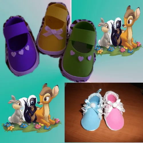Zapatito con goma eva - Imagui
