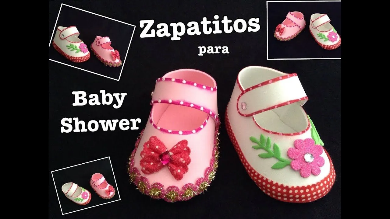 ZAPATITOS DE NIÑA PARA BABY SHOWER CON FOAMY O GOMA EVA . - YouTube ZAPATITOS DE NIÑA PARA BABY SHOWER CON FOAMY O GOMA EVA . - YouTube