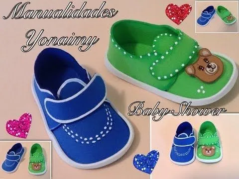 ZAPATITOS DE NIÑO EN FOAMY O GOMA EVA PARA BABY SHOWER . | foamy ...