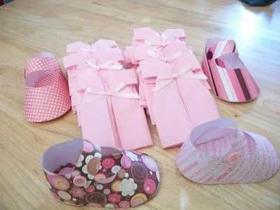 Zapatitos de papel, recuerdos para baby shower ~ Portal de ... Zapatitos de papel, recuerdos para baby shower ~ Portal de ...
