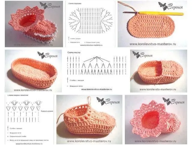 Zapatitos con patron - ganchillo | DIY Patucos, escarpines ó ...