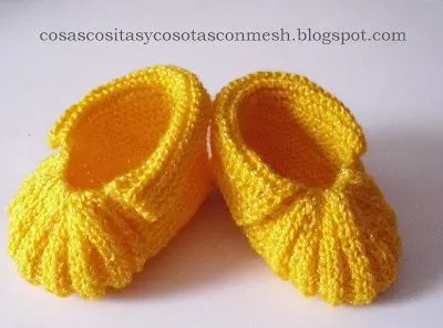 Zapatitos tejidos para bebe paso a paso : cositasconmesh