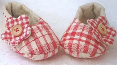 Zapatitos de tela para niña hecho a mano ~ Solountip.com