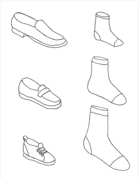 ZAPATO Y MEDIA PARA COLOREAR - Imagui