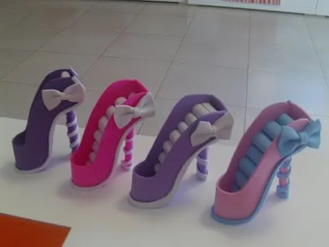 Zapato mini joyero de goma eva - YouTube