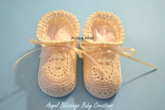 Zapatos de Bautizo Botitas Blancas o Blanco por AngelBlessings12 Zapatos de Bautizo Botitas Blancas o Blanco por AngelBlessings12