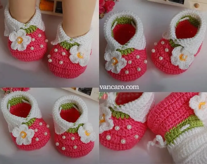 Zapatos de bebé tejidos a mano | Aprender manualidades es ... Zapatos de bebé tejidos a mano | Aprender manualidades es ...