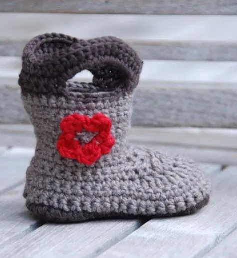 Botas a crochet para bebé - Imagui