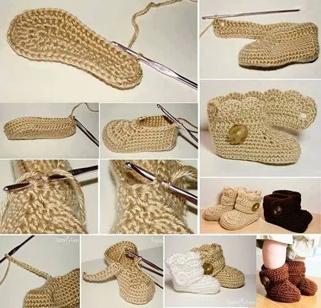 Como hacer zapatos tejidos para bebé paso a paso - Imagui | Peanut ... Como hacer zapatos tejidos para bebé paso a paso - Imagui | Peanut ...