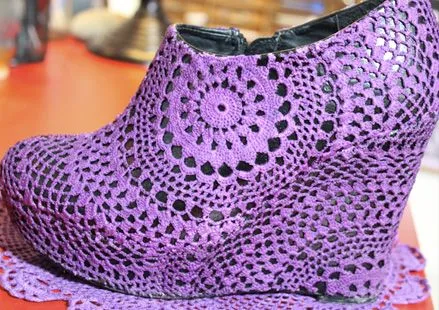 Zapatos tejidos a crochet paso a paso para dama - Imagui