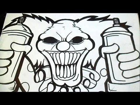 Dibujo | Payaso con Spray | Graffiti | ZäXx - YouTube