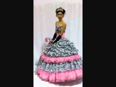 Zebra & Hot Pink Quinceanera Dresses, 4Q658 Mary's Bridal - YouTube