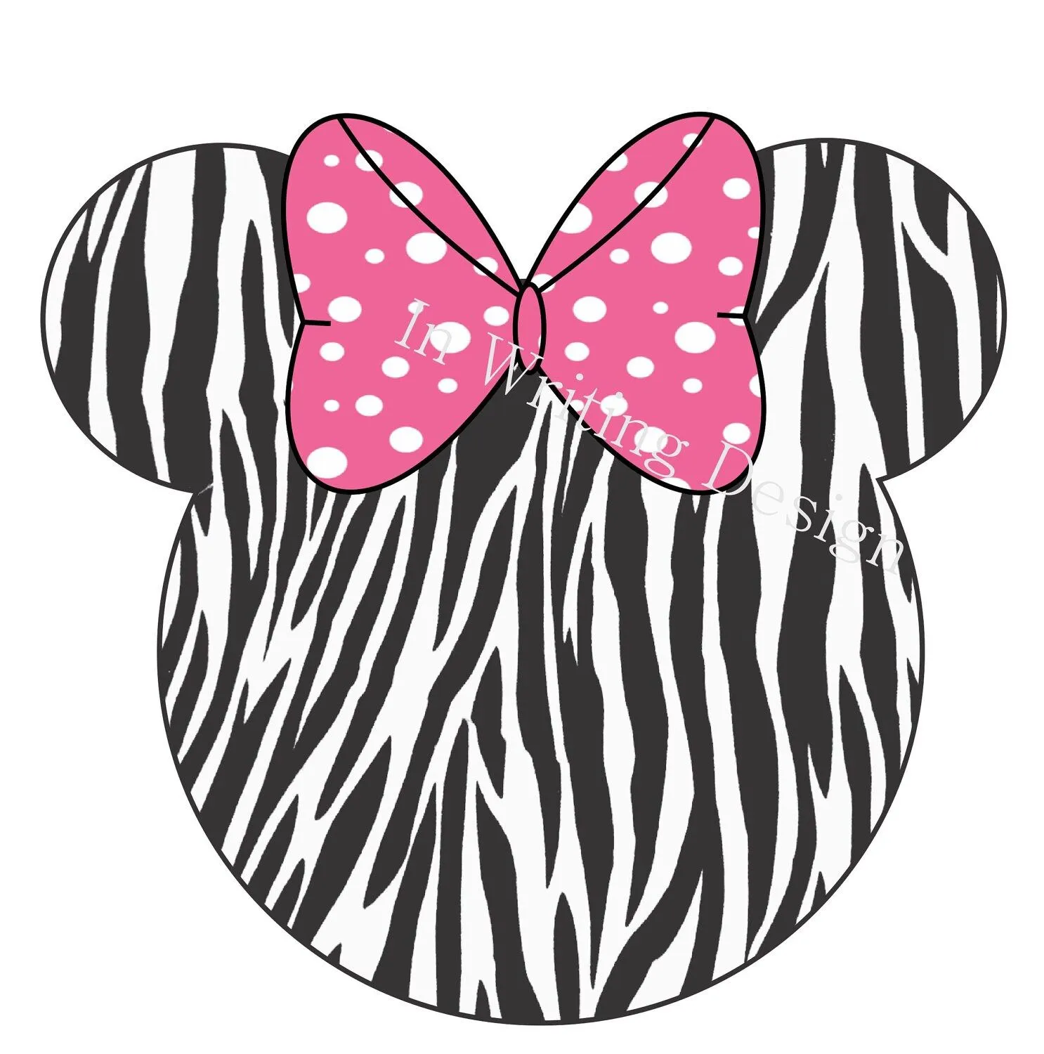 Zebra Minnie Mouse Iron On Design by InWriting on Etsy Zebra Minnie Mouse Iron On Design by InWriting on Etsy