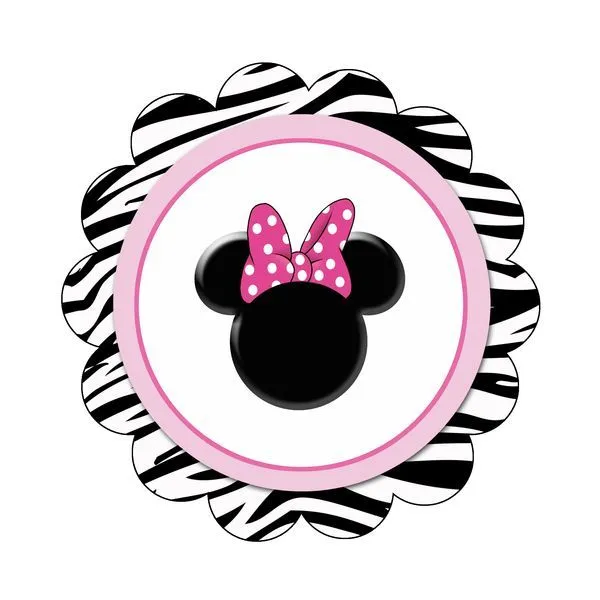 Zebra Minnie Mouse Party - FREE graphics | 1st birthday | Pinterest