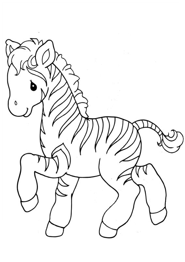 Zebra Precisos Momentos para colorear