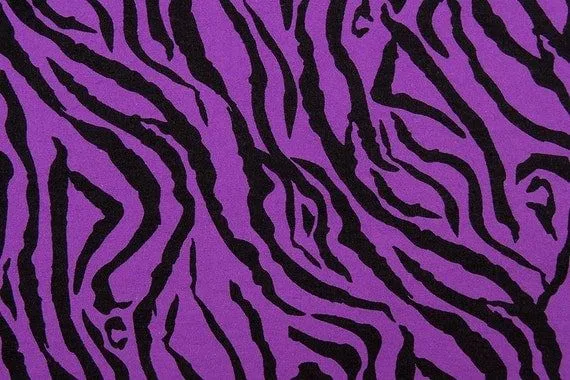 Zebra Purple and Black Animal Print 100% Cotton by gotozocreations