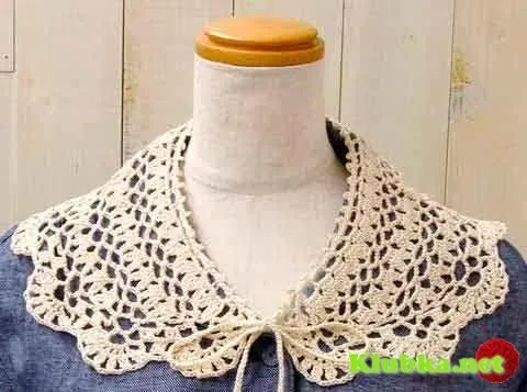 ZONA DE MANUALIDADES: Cuello para blusa tejido en crochet