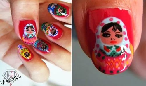 ZONA DE MANUALIDADES: Diseño de Uñas: Matrioska