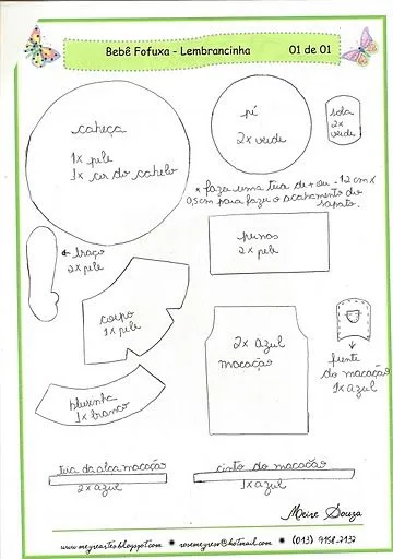ZONA DE MANUALIDADES: Fofucha Bebe con Molde