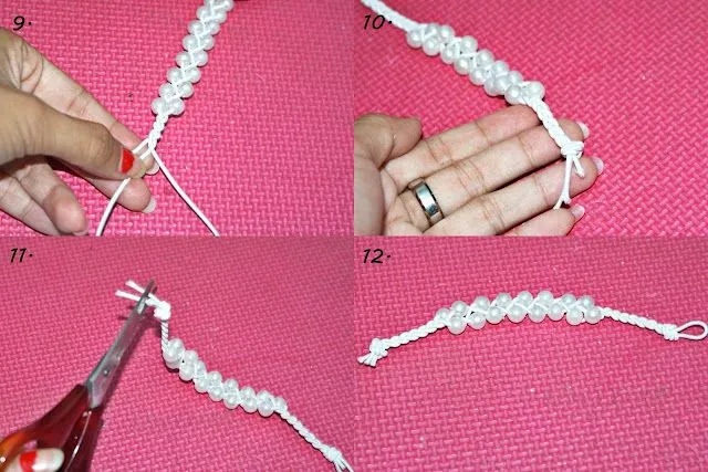 ZONA DE MANUALIDADES: Pulsera con perlas trenzada ZONA DE MANUALIDADES: Pulsera con perlas trenzada