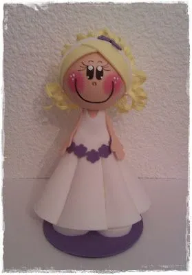 ZONA PURPURA: Muñecas 3d Fofuchas Para Primera Comunion Vestido ... ZONA PURPURA: Muñecas 3d Fofuchas Para Primera Comunion Vestido ...