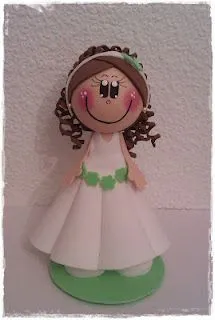 ZONA PURPURA: Muñecas 3d Fofuchas Para Primera Comunion Vestido ... ZONA PURPURA: Muñecas 3d Fofuchas Para Primera Comunion Vestido ...