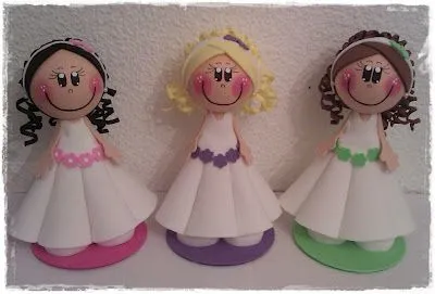 ZONA PURPURA: Muñecas 3d Fofuchas Para Primera Comunion Vestido ... ZONA PURPURA: Muñecas 3d Fofuchas Para Primera Comunion Vestido ...