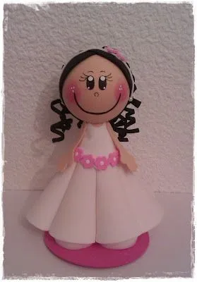 ZONA PURPURA: Muñecas 3d Fofuchas Para Primera Comunion Vestido ... ZONA PURPURA: Muñecas 3d Fofuchas Para Primera Comunion Vestido ...