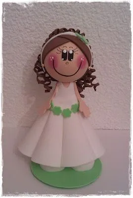 ZONA PURPURA: Muñecas 3d Fofuchas Para Primera Comunion Vestido ... ZONA PURPURA: Muñecas 3d Fofuchas Para Primera Comunion Vestido ...