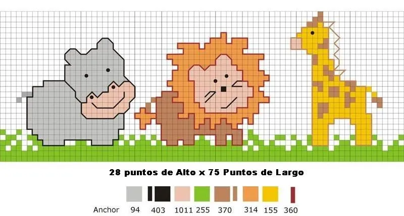Zoológico en punto de cruz | Punto de cruz - Colección de patrones ... Zoológico en punto de cruz | Punto de cruz - Colección de patrones ...