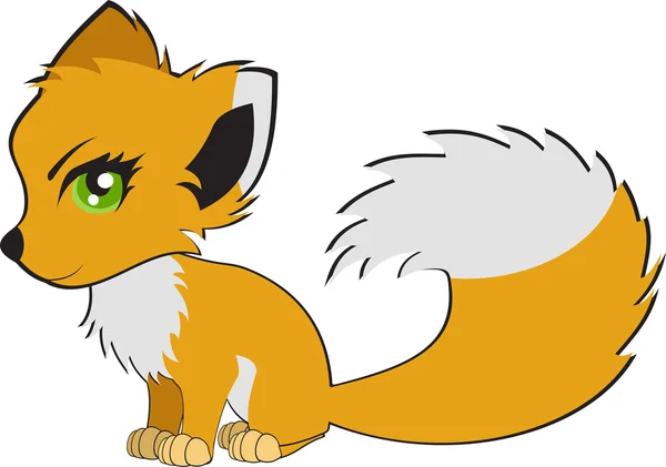 Zorro de dibujos animados lindo. Vector — Vector stock ... Zorro de dibujos animados lindo. Vector — Vector stock ...