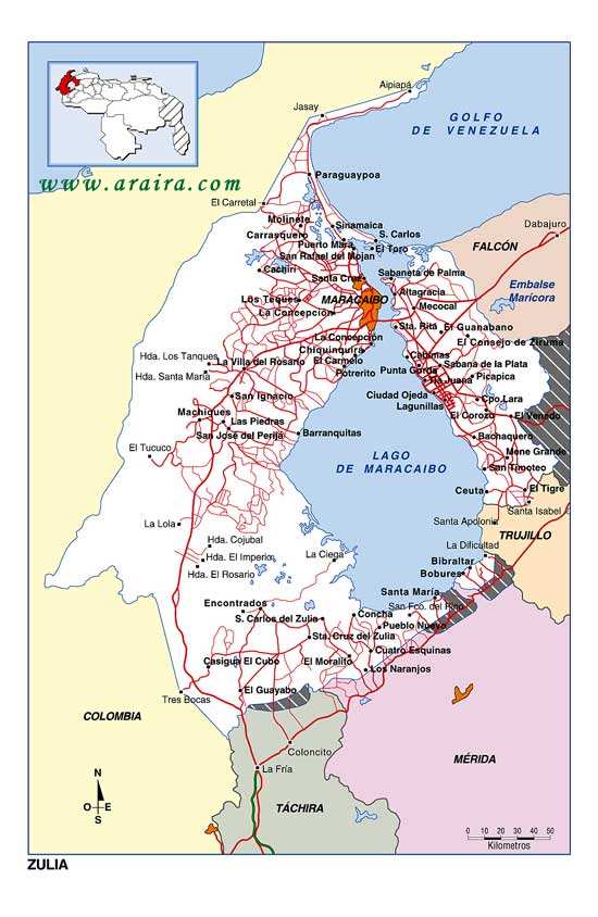 Mapa del estado zulia para colorear - Imagui